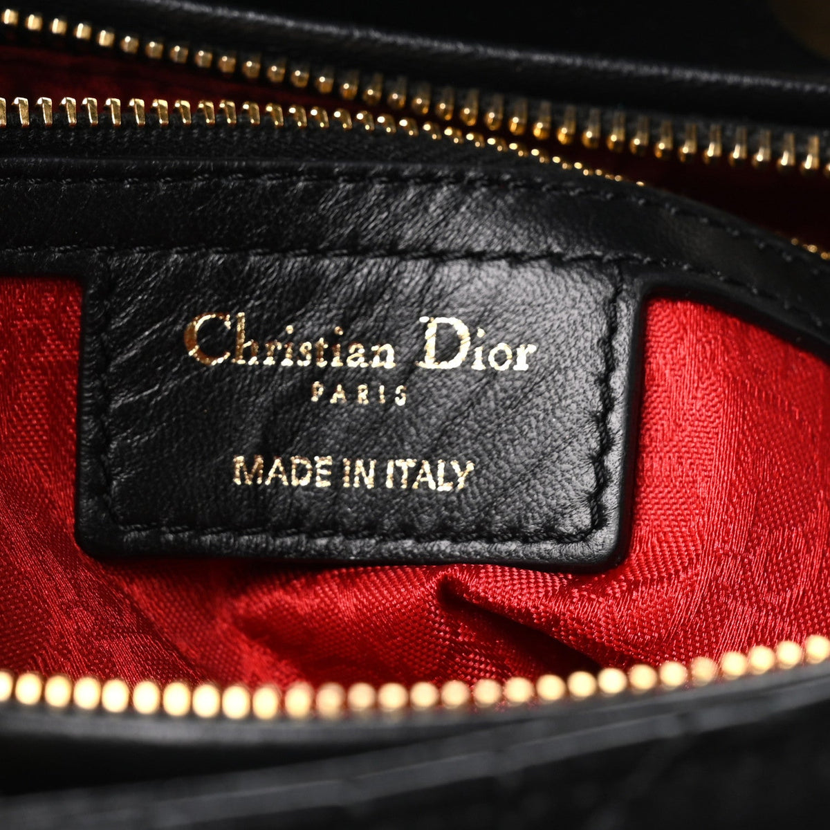 Lambskin Cannage Large Lady Dior Black