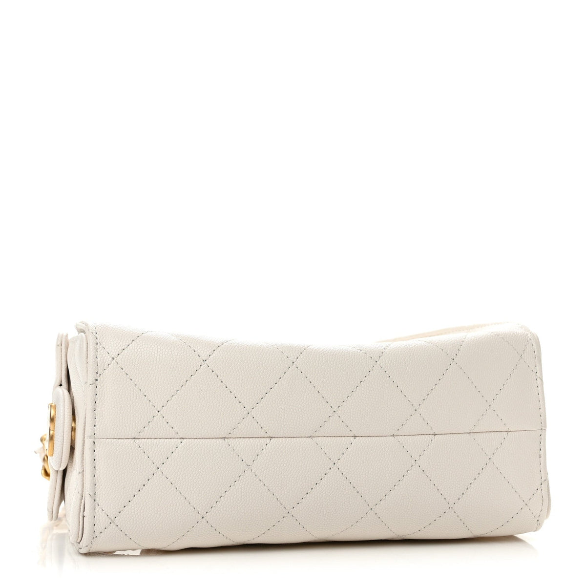 Caviar Quilted Mini Chanel 25 Handbag White