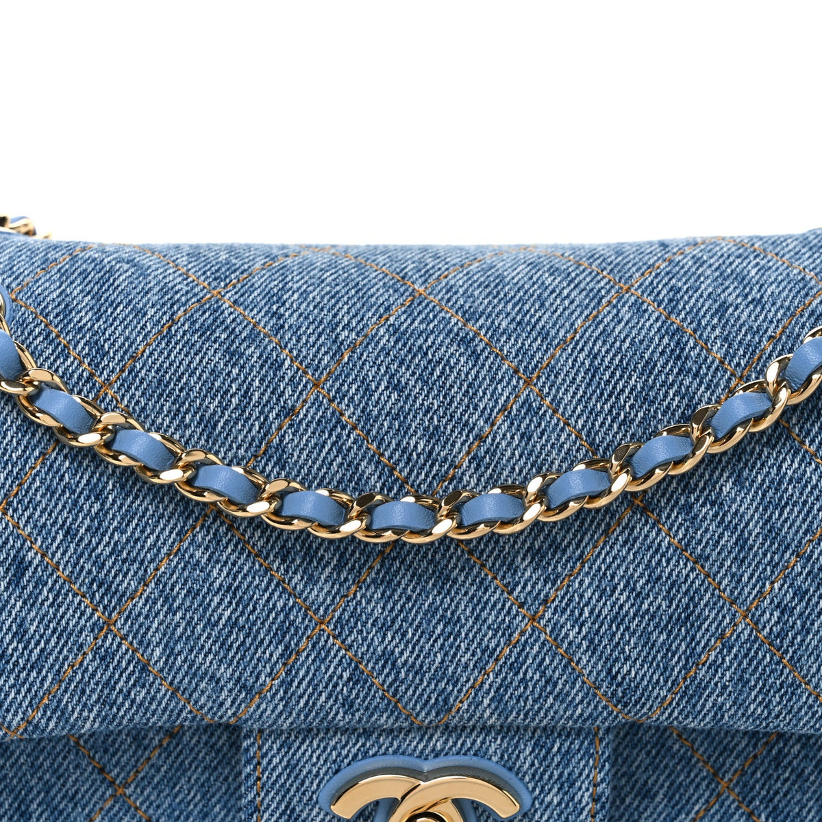Denim Mini Souplissimo Flap Blue