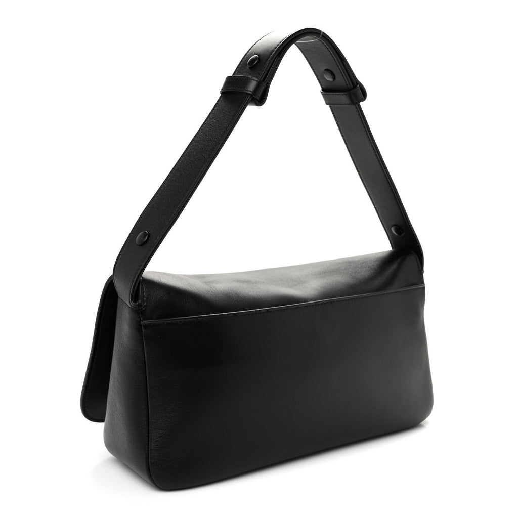 Lambskin CC Maxi Messenger Bag Black