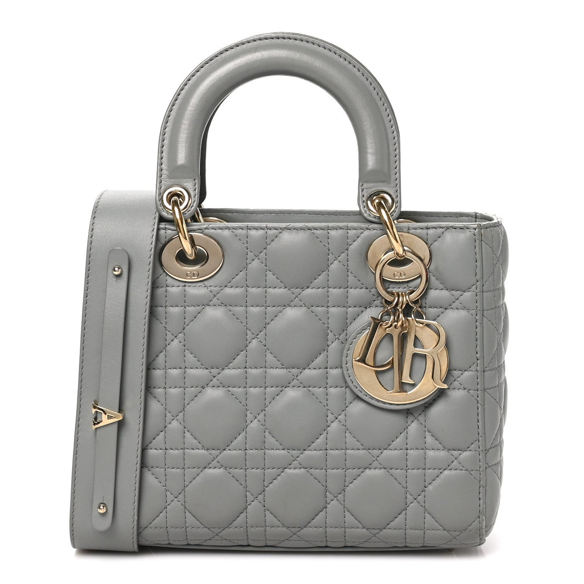 Lambskin Cannage Small My ABCDior Lady Dior Grey