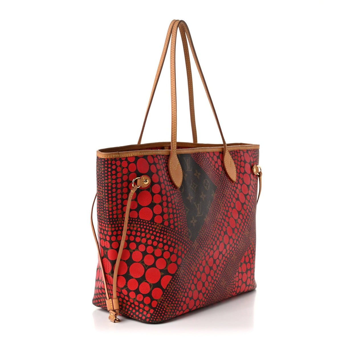 Monogram Kusama Waves Neverfull MM Red