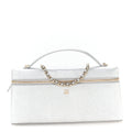 Lizard Embossed Calfskin Exoticoco Long Vanity With Chain Silvery