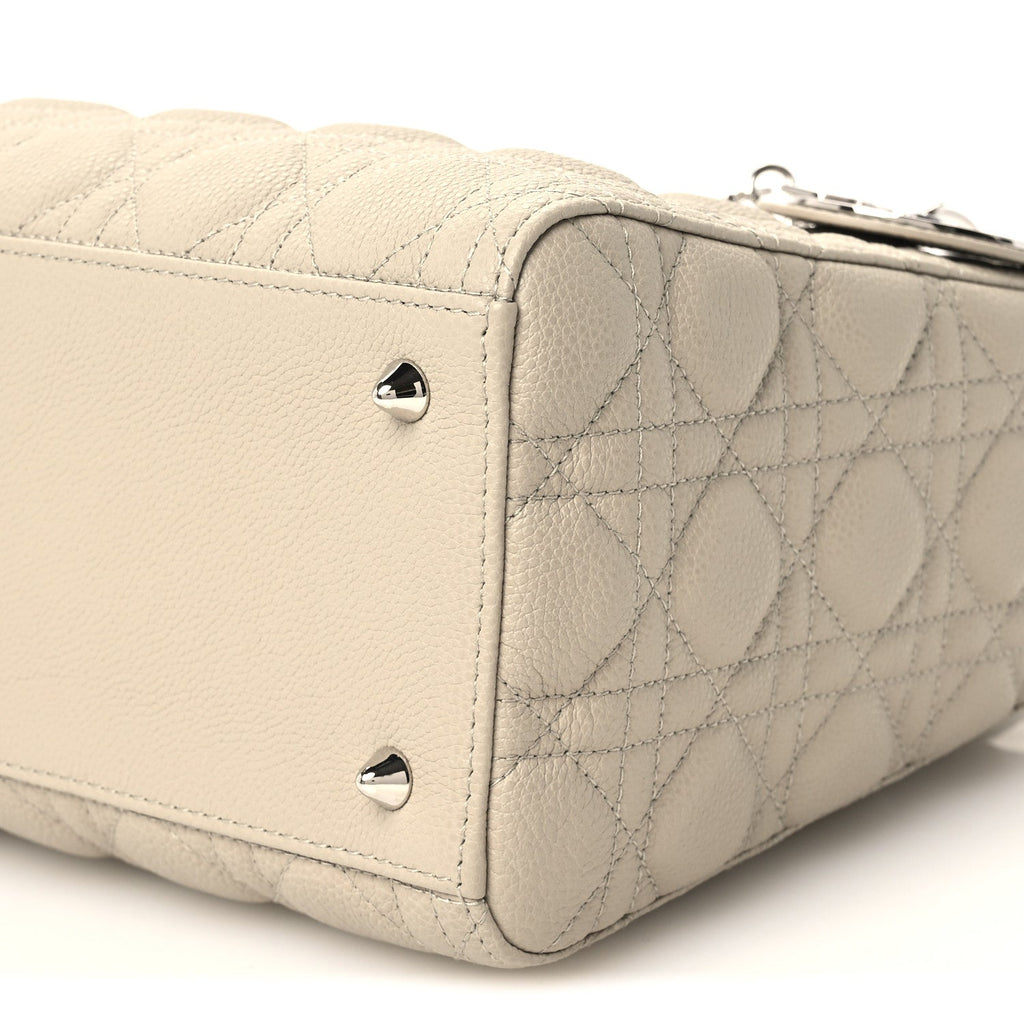 Grained Calfskin Cannage Medium Lady Dior Sable