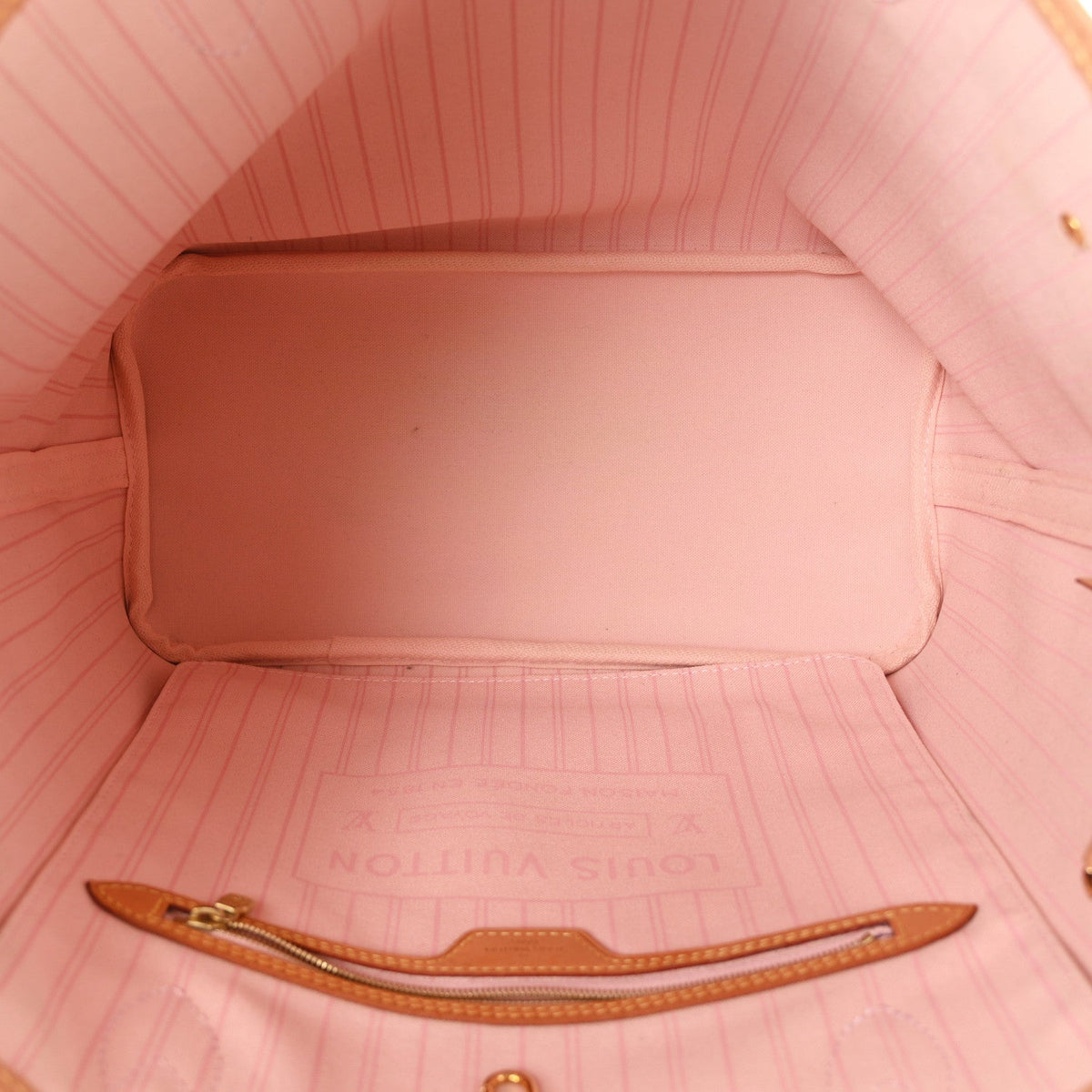 Damier Azur Neo Neverfull MM Rose Ballerine
