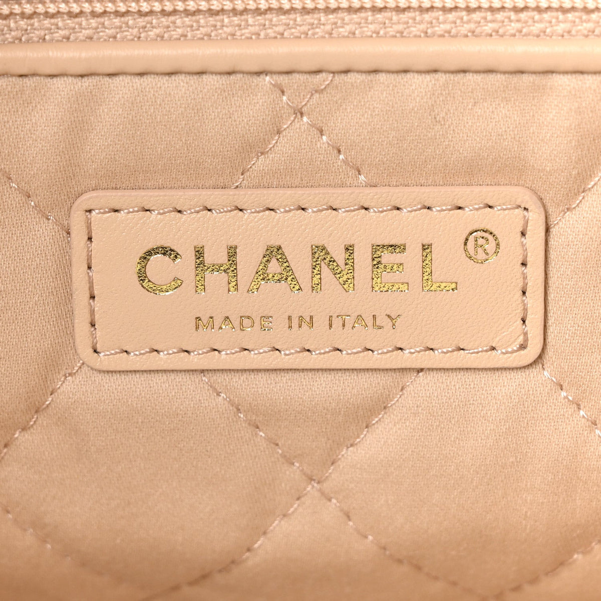 Shiny Calfskin Quilted Small Chanel 22 White