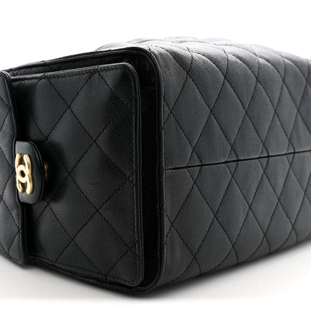 Caviar Quilted Small Chanel 25 Handbag Black