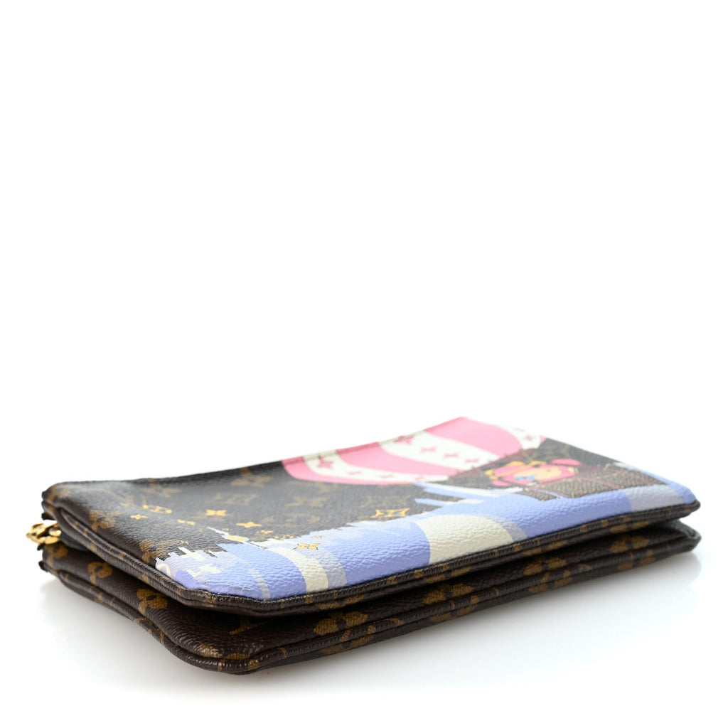 Monogram 2019 Christmas Animation Double Zip Pochette