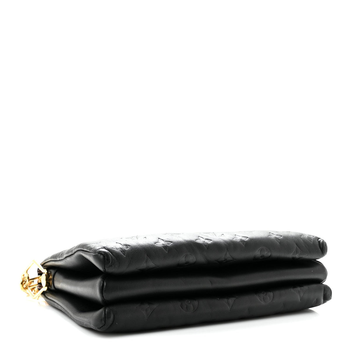 Lambskin Embossed Monogram Coussin PM Black