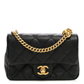 Caviar Quilted Mini Sweetheart Rectangular Flap Black
