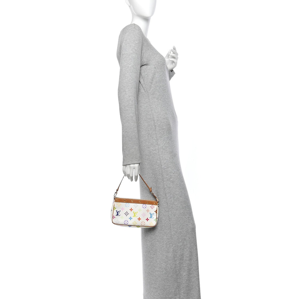 Monogram Multicolor Pochette Accessories White