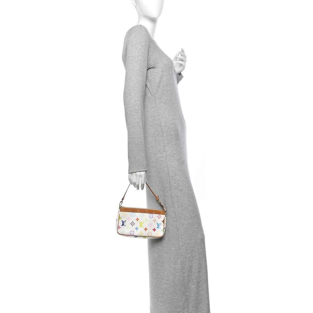Monogram Multicolor Pochette Accessories White
