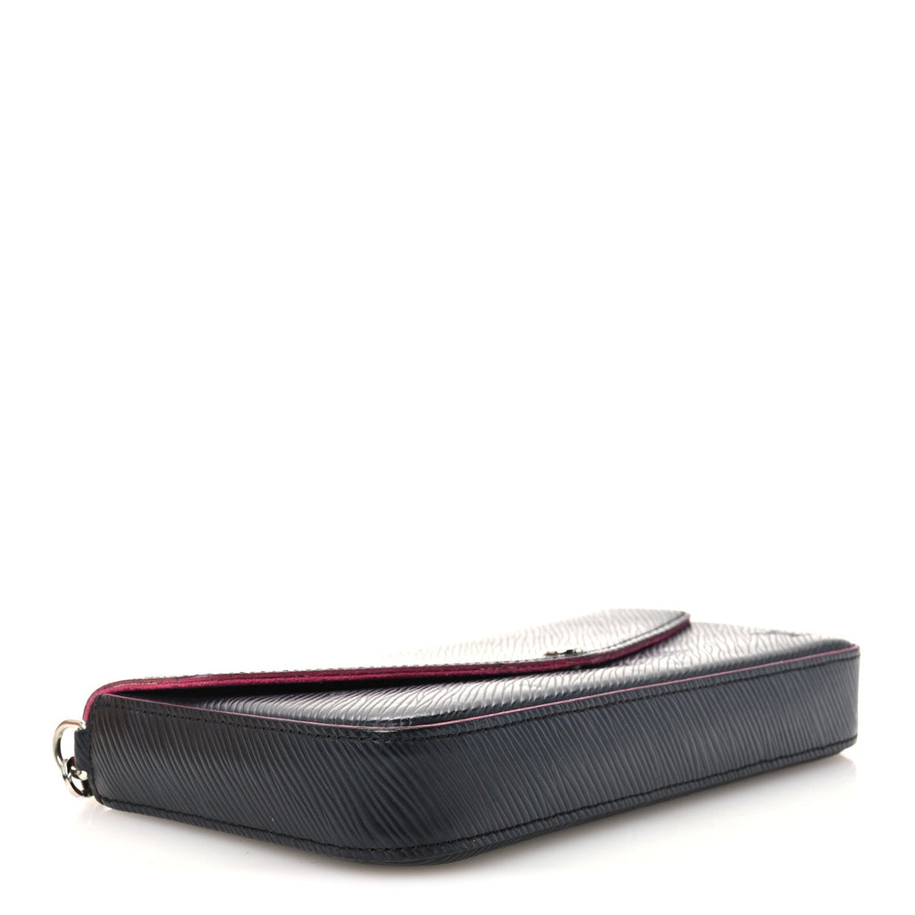 Epi Pochette Felicie Black Hot Pink