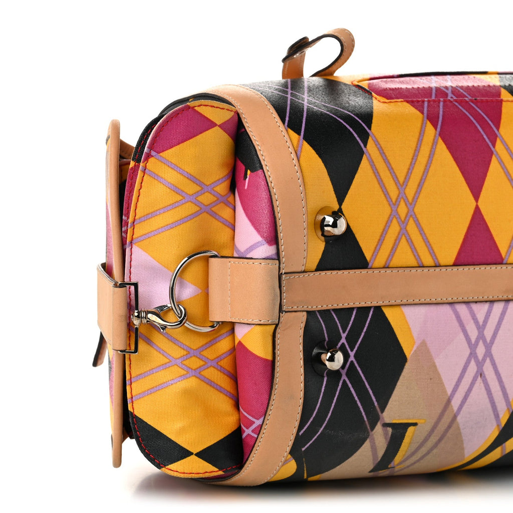 Coated Canvas Harlequin Boston Bag Multicolor
