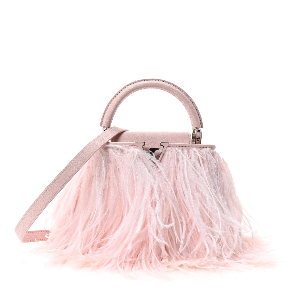 Ostrich Feather Capucines Mini Pink