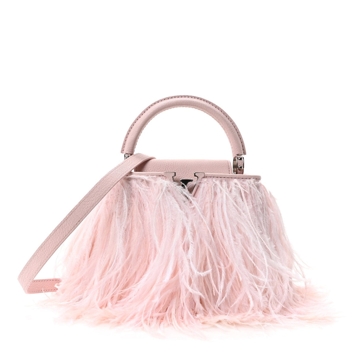 Ostrich Feather Capucines Mini Pink