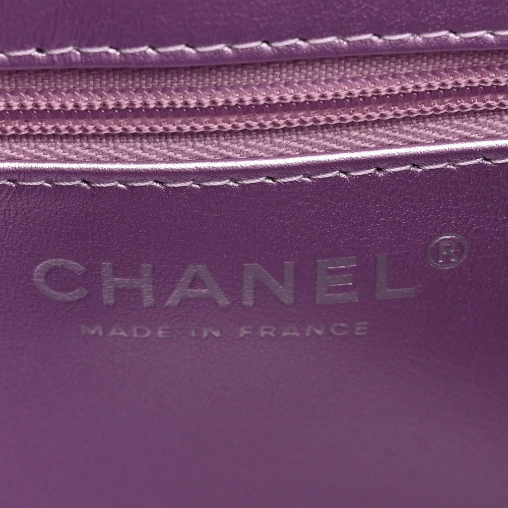 Metallic Aged Calfskin Quilted Nano Kelly Shopper Pink