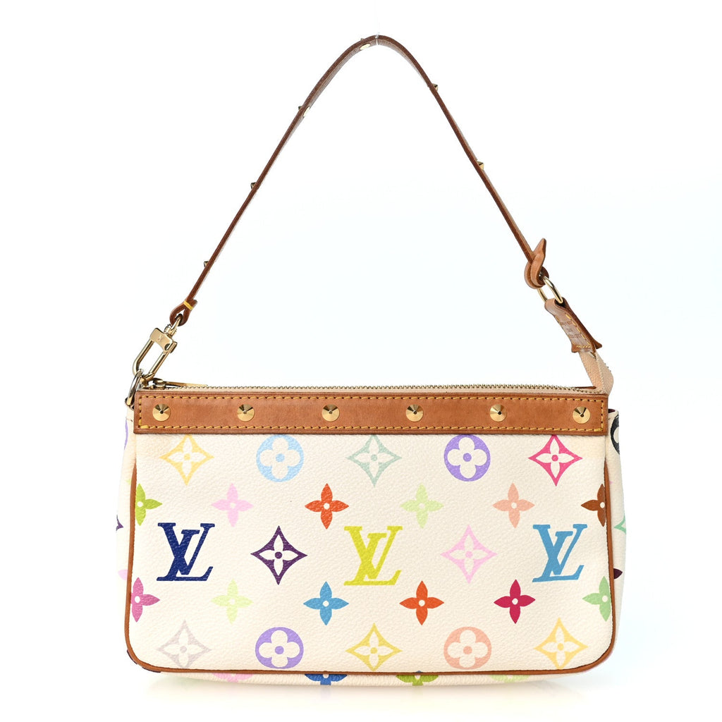 Monogram Multicolor Pochette Accessories White