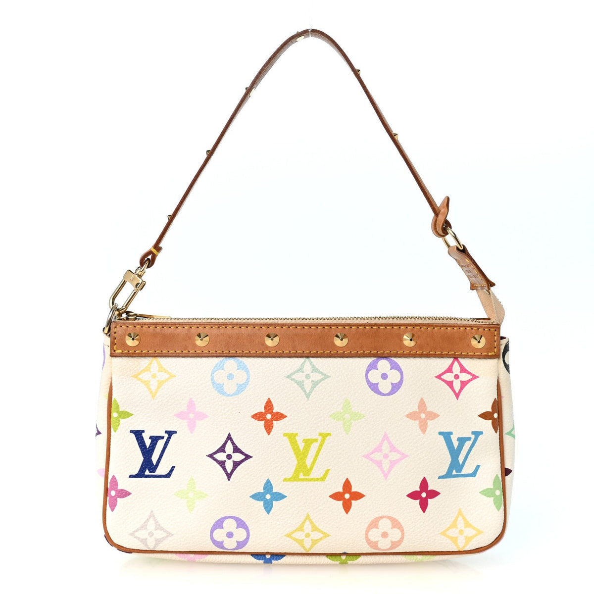 Monogram Multicolor Pochette Accessories White
