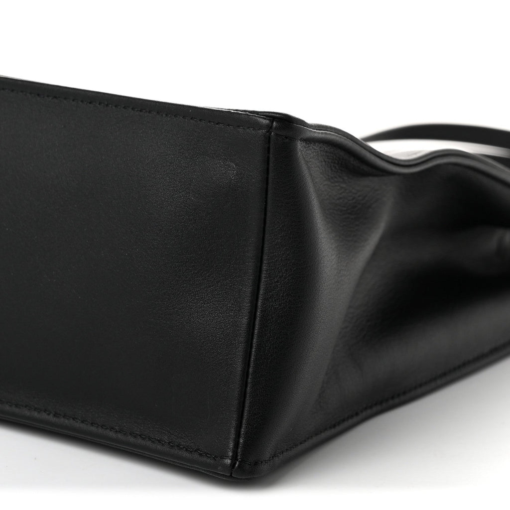 Calfskin Small Shopping Bag Black
