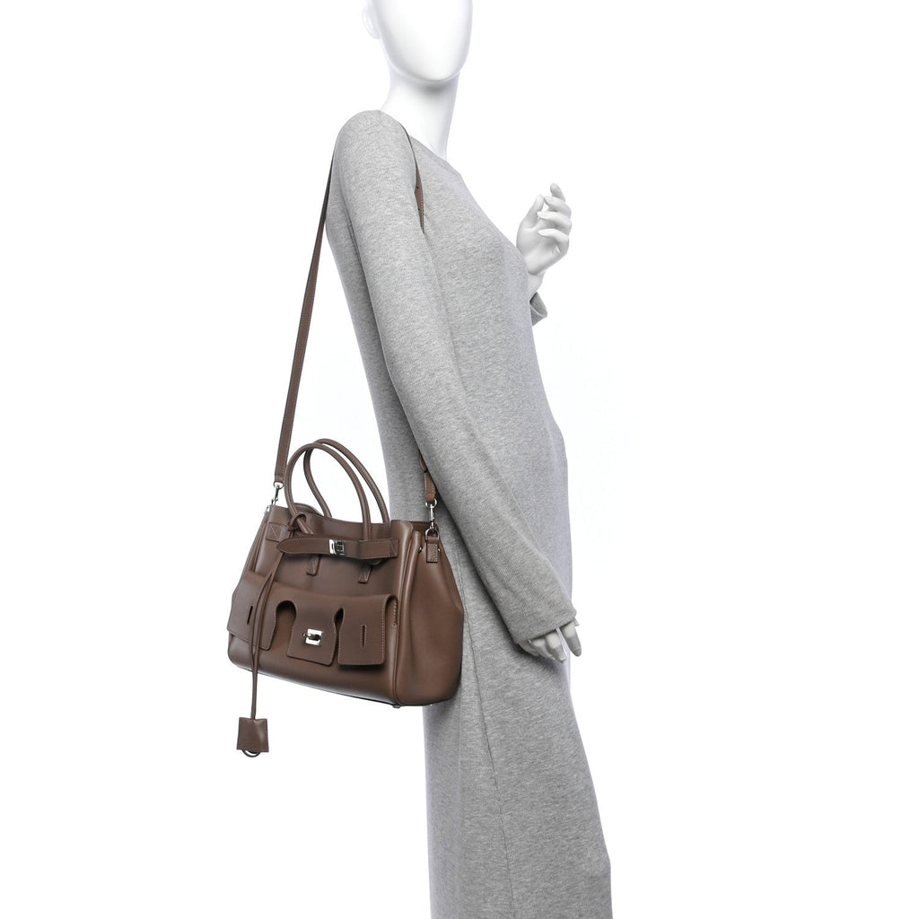 Smooth Calfskin Small Bel Air Carry All Bag Taupe