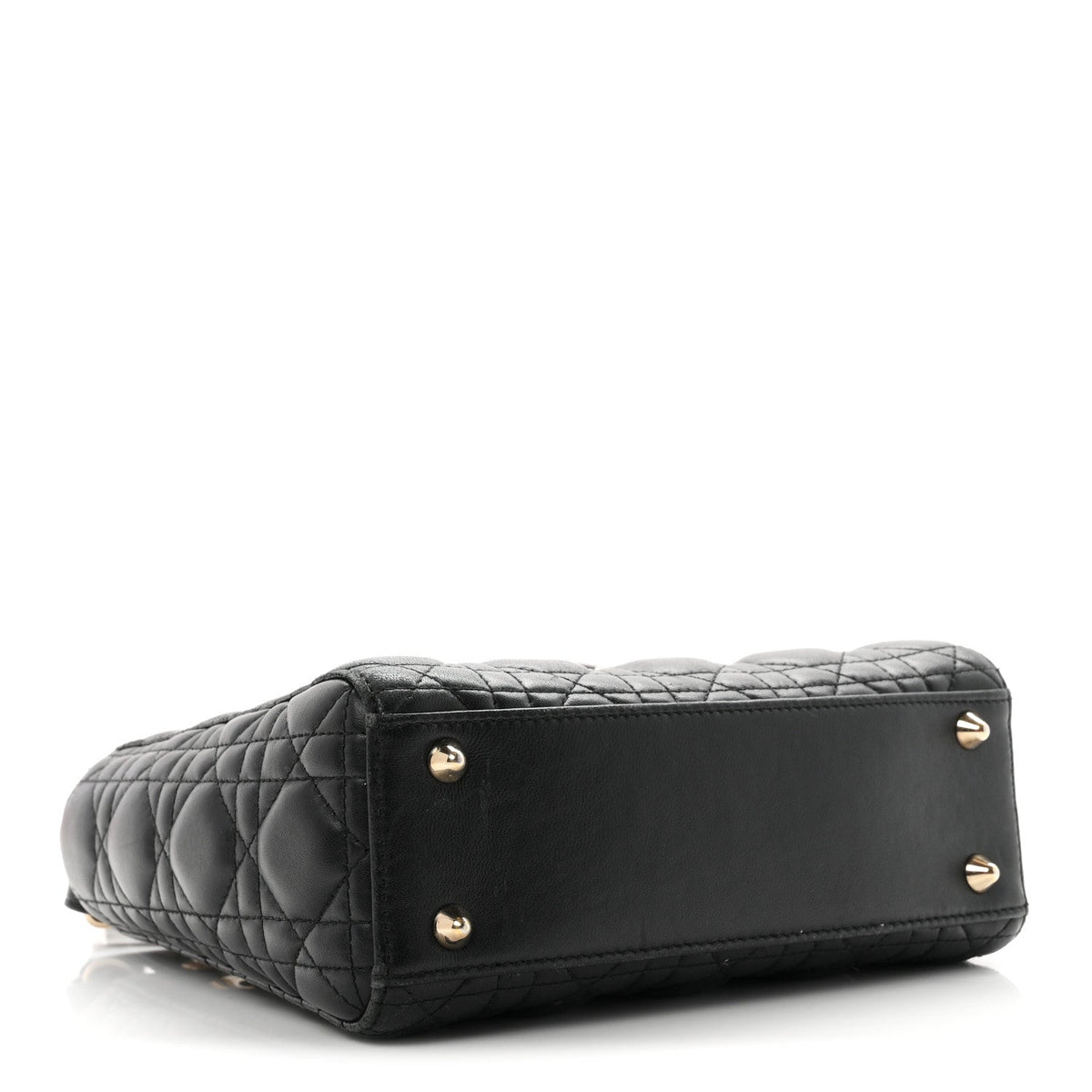 Lambskin Cannage Small Lucky Badges My Lady Dior Black