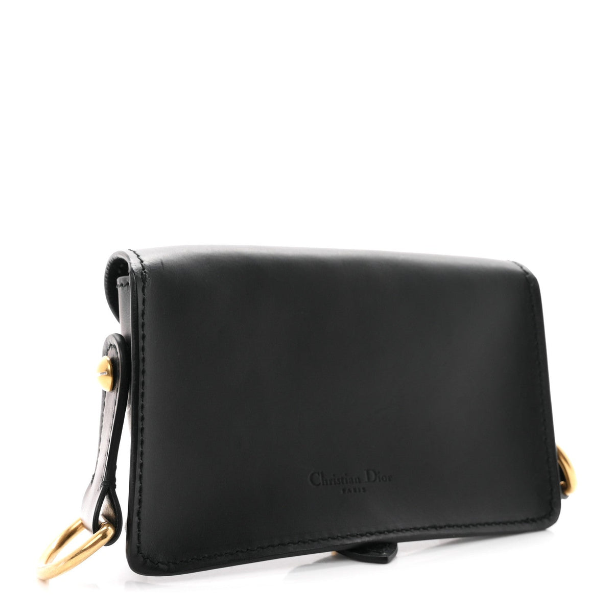 Grained Calfskin D-Bee Shoulder Bag Black