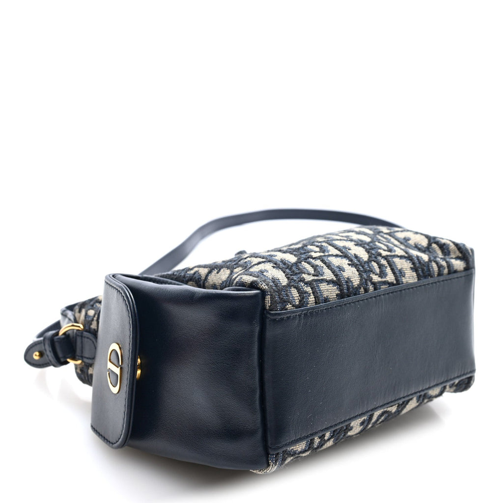 Oblique Jacquard Smooth Calfskin Mini D-Dream Blue