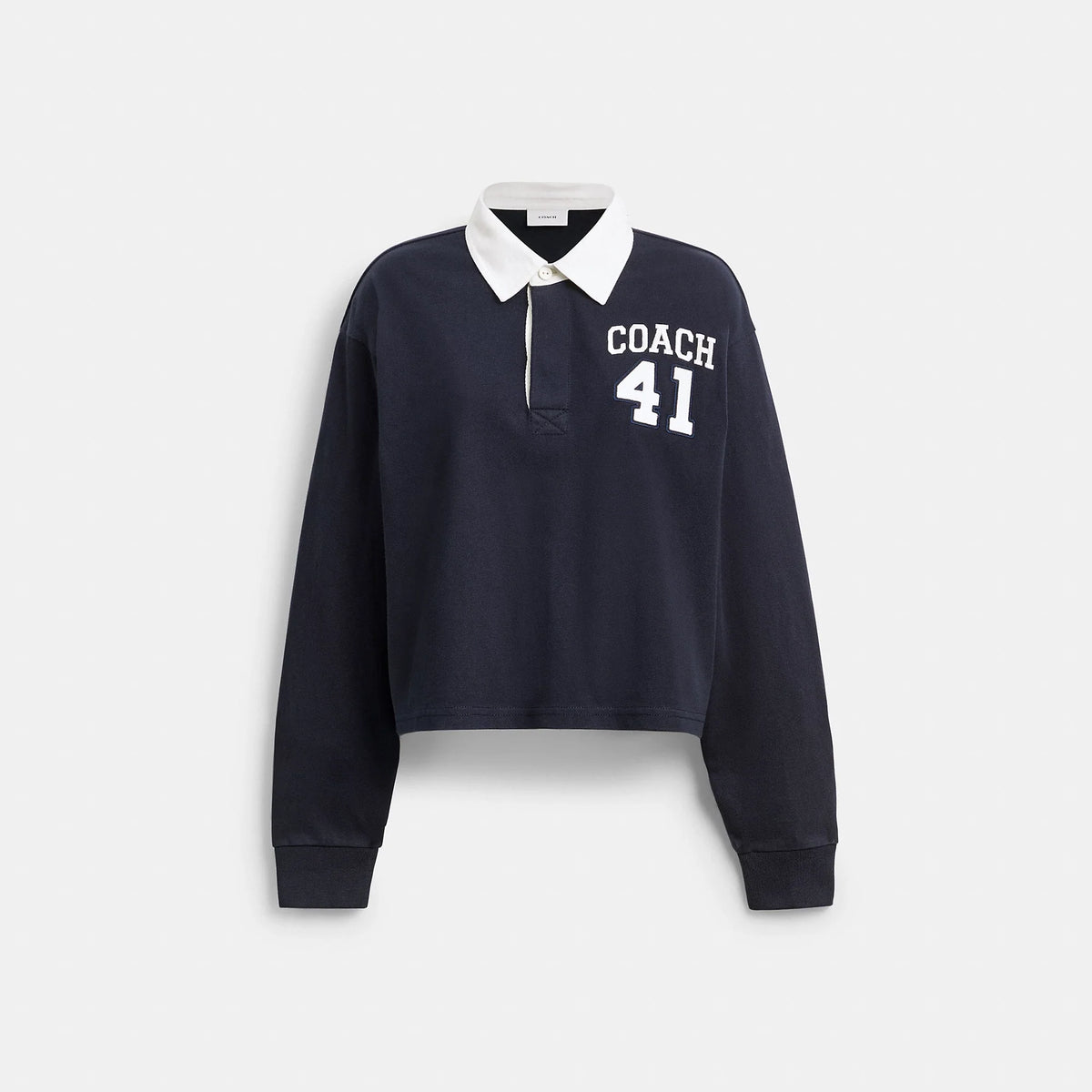 Coach Outlet Heritage Long Sleeve Cropped Rugby Polo