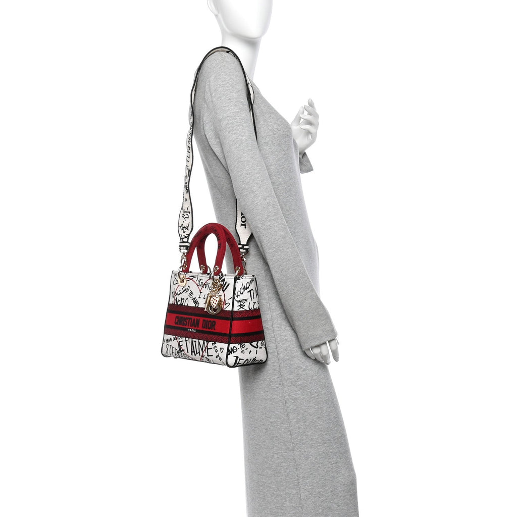 Canvas Medium DiorAmour Graffiti Lady D-Lite Latte