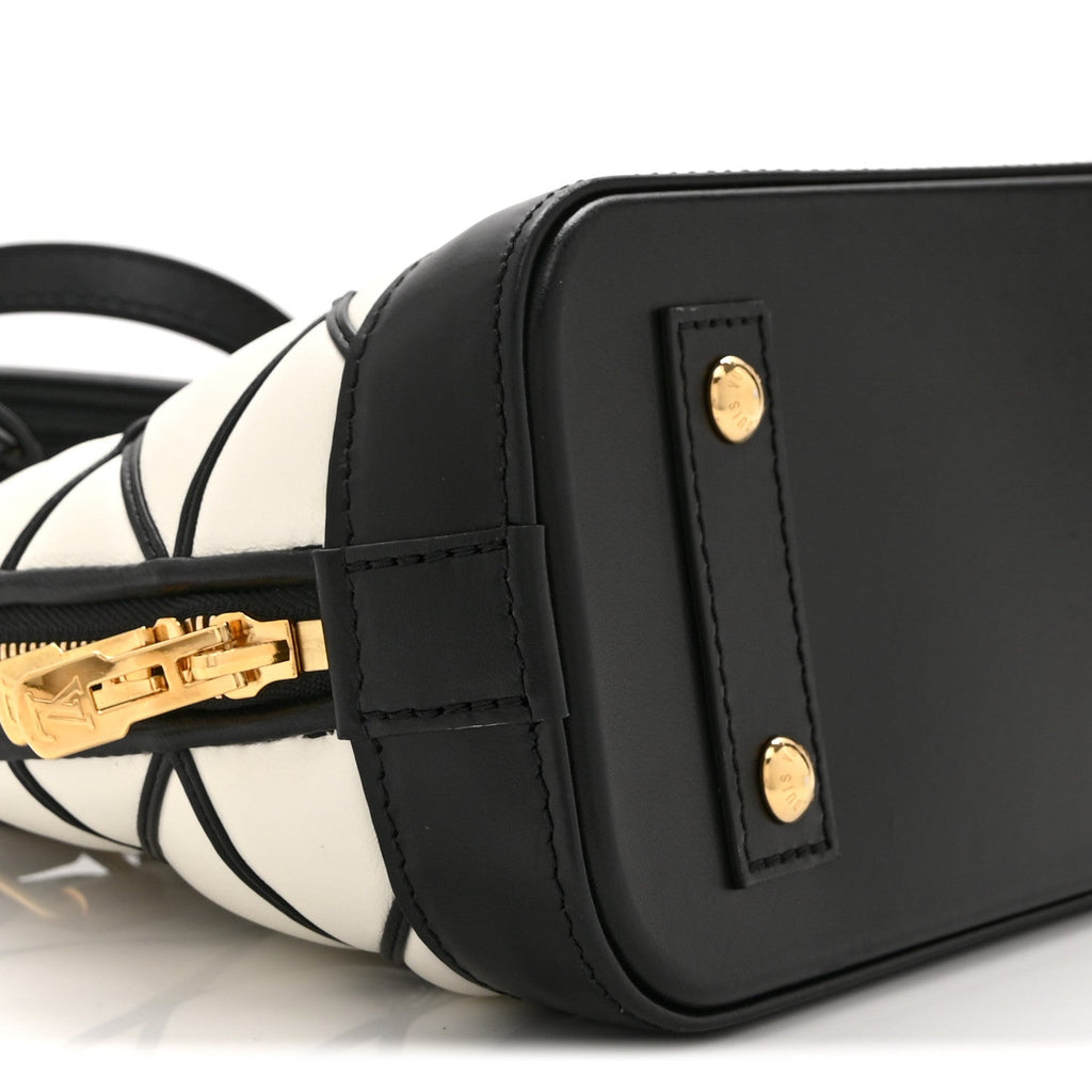 Lambskin Malletage Alma BB Black White