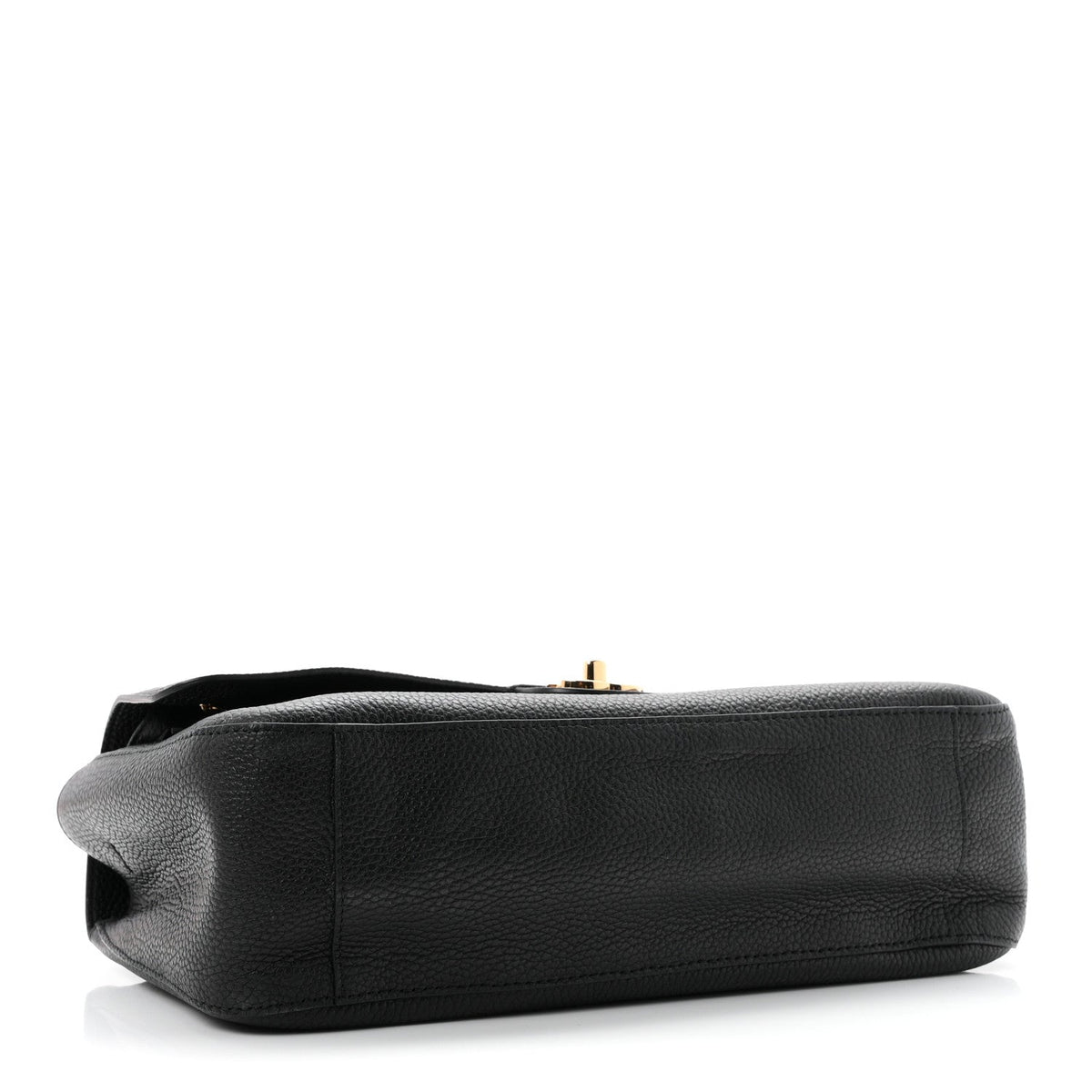Grained Calfskin Small Souplissimo Maxi Flap Black