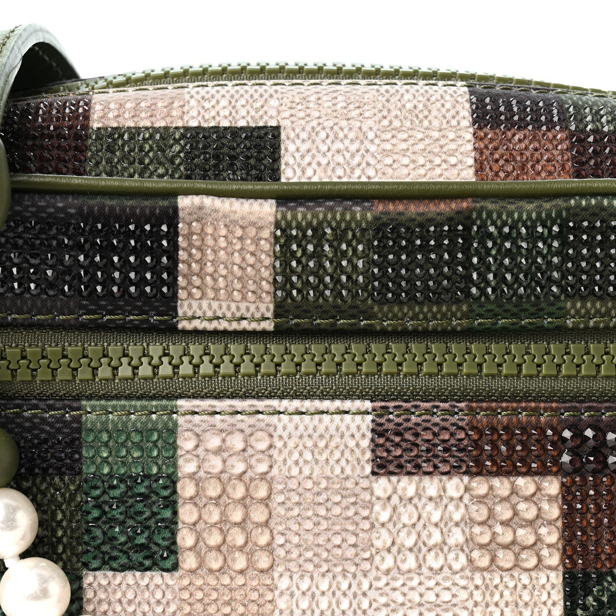 Strass Pearl Damoflage Mini Soft Trunk  Green