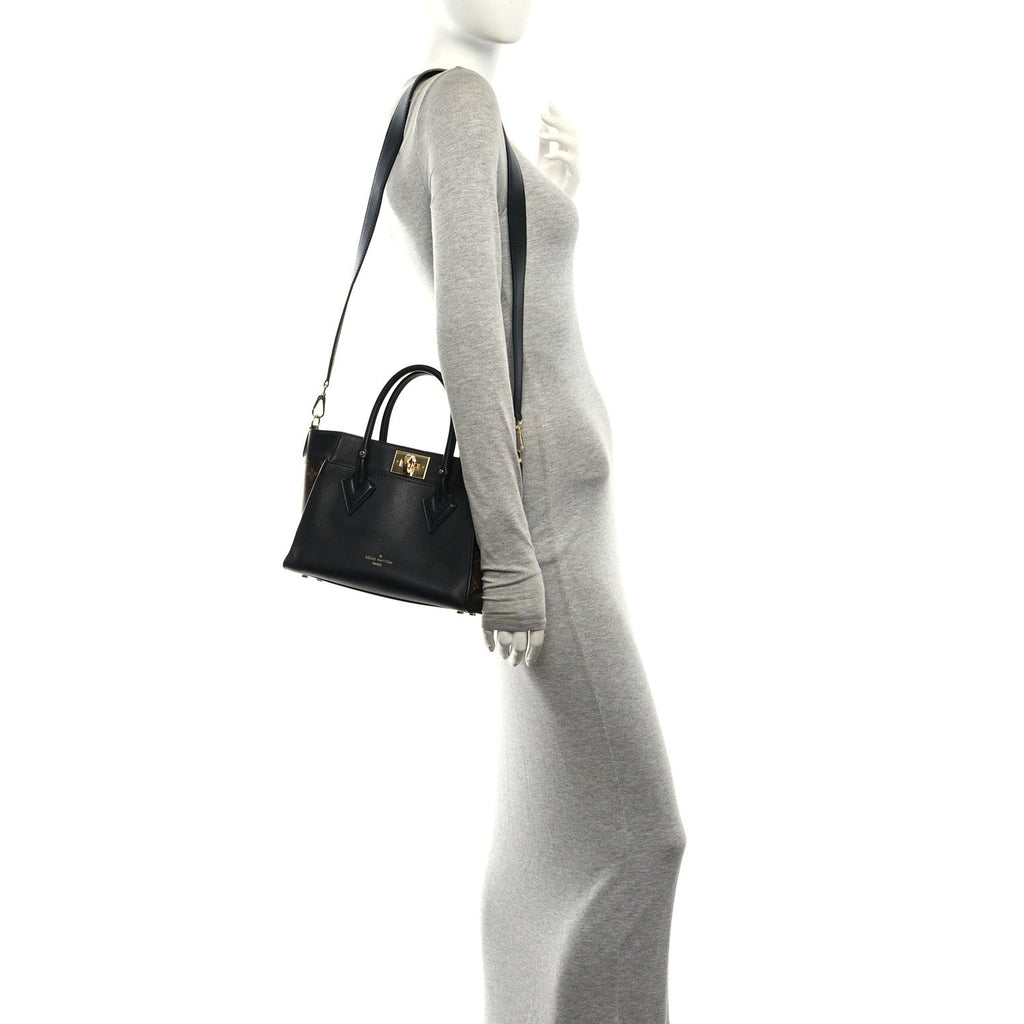 Calfskin Monogram On My Side PM Black
