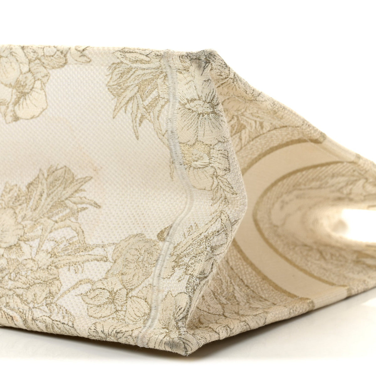 Canvas Embroidered Medium Rêve d'Infini Book Tote Gold