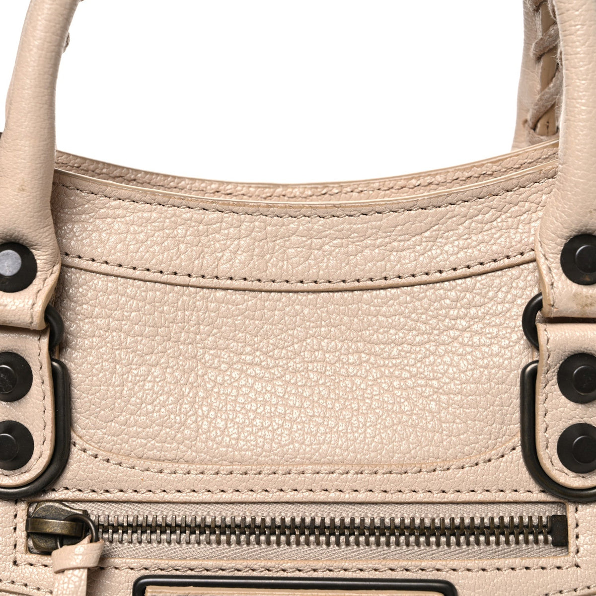 Chevre Classic Hardware Metallic Edge S City Beige Tapioca