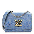 Epi Twist Shoulder Bag MM Denim Light