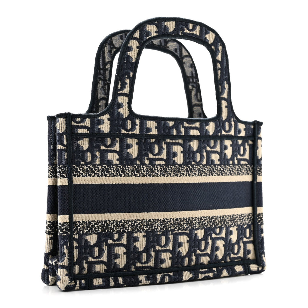 Oblique Mini Book Tote Blue Multicolor