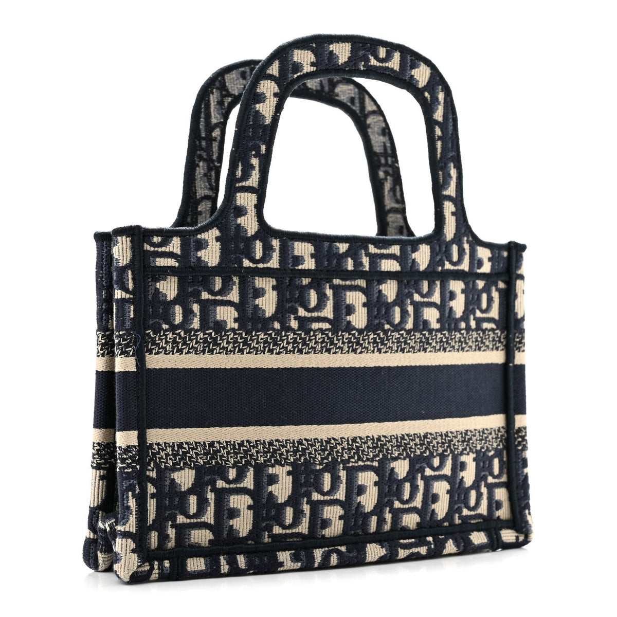 Oblique Mini Book Tote Blue Multicolor