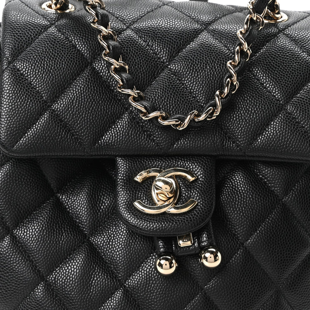 Caviar Quilted Mini Urban Spirit Backpack Black