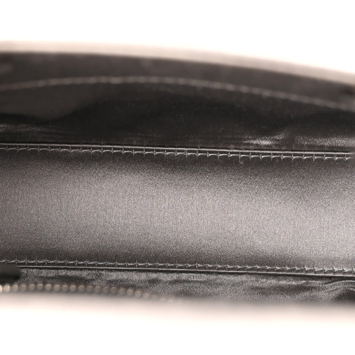 Satin Crystal Cannage Mini Lady Dior Gray