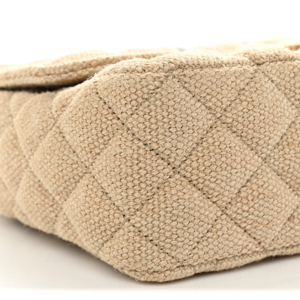 Tweed Raffia Coco Country Jumbo Flap