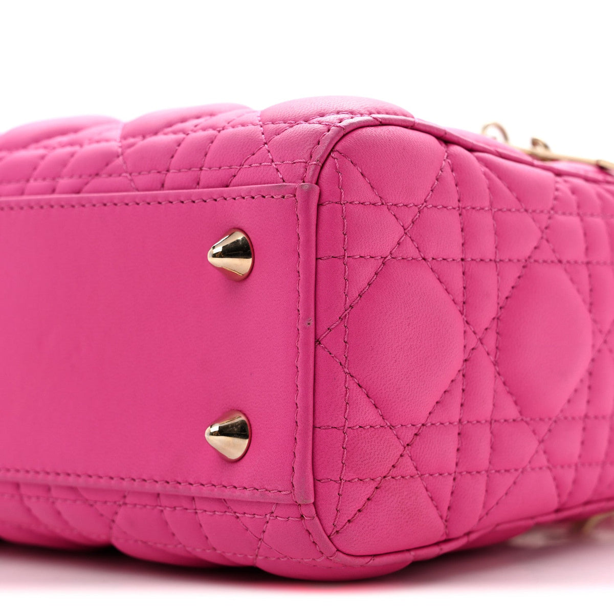 Lambskin Cannage Small My ABCDior Lady Dior Fuchsia