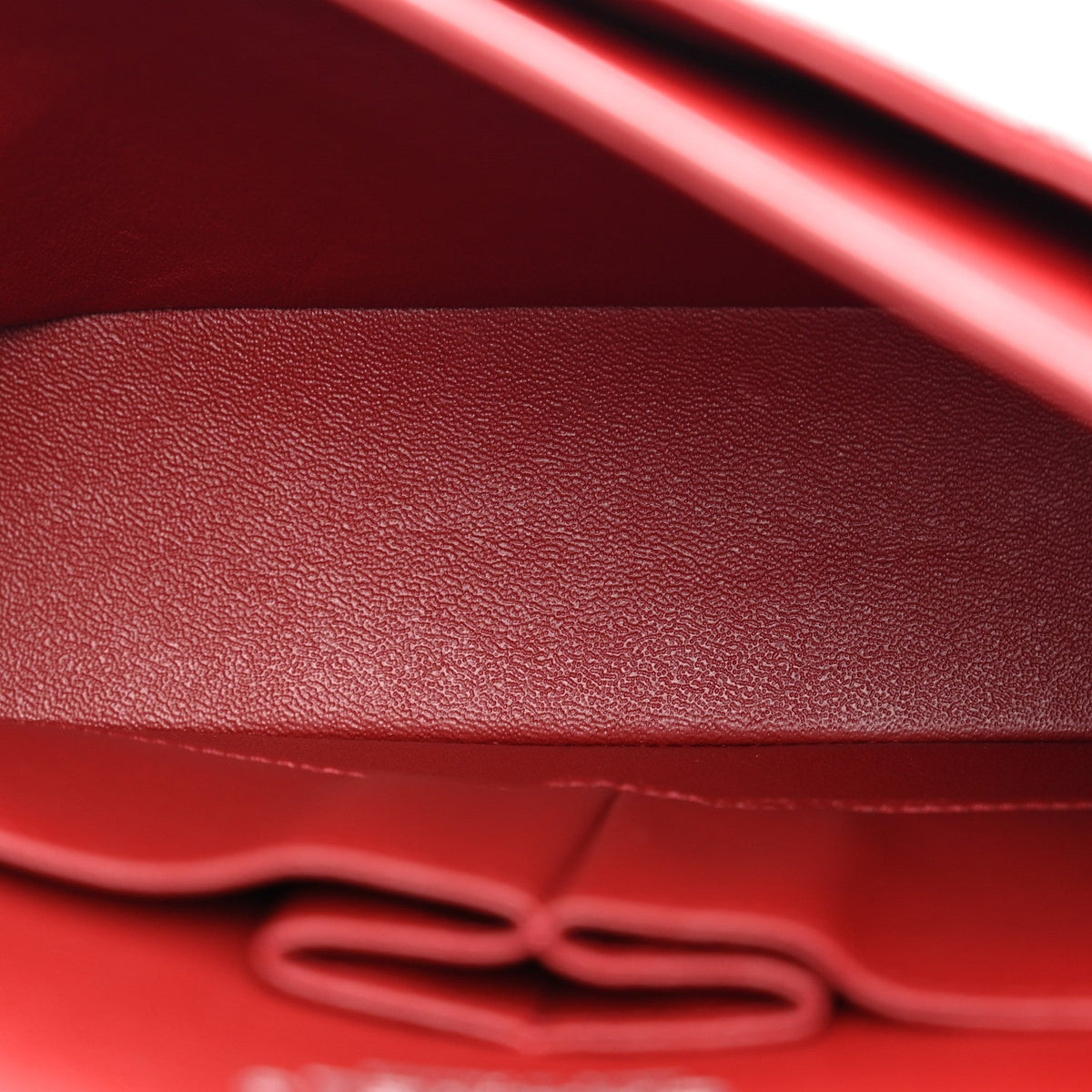 Lambskin Quilted Medium Double Flap Red