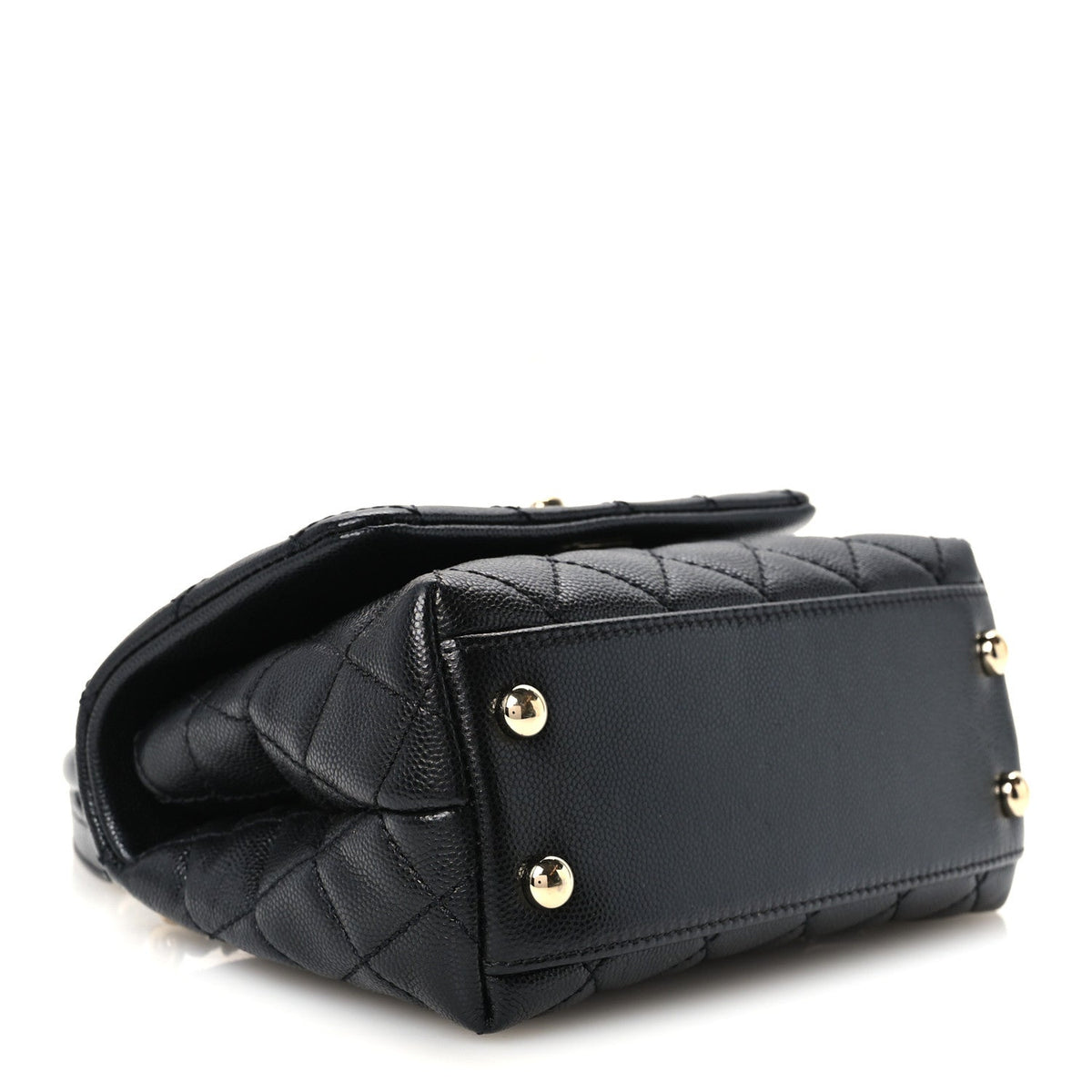 Caviar Quilted Extra Mini Coco Handle Flap Black