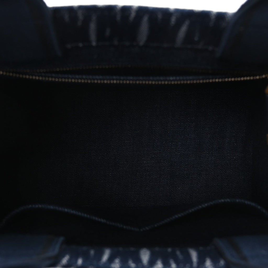 Denim Small Miss Dior Graffiti Book Tote Blue