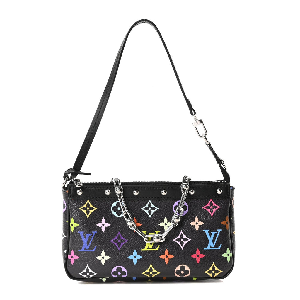 LV X TM Monogram Multicolor Pochette Accessories Black