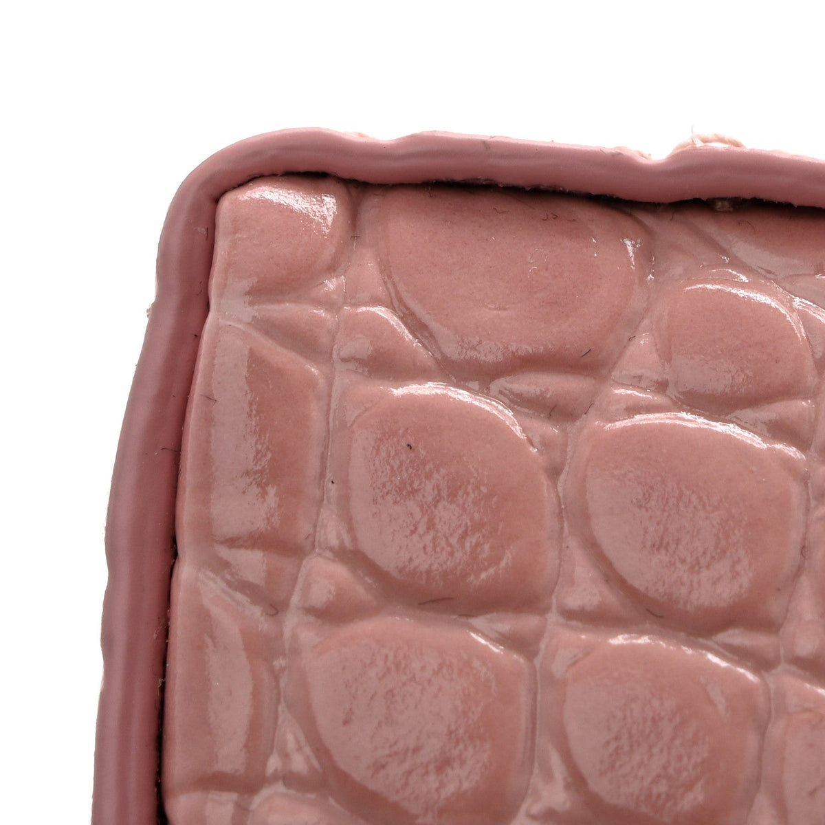 Calfskin Crocodile Embossed Crococo Exoticoco Vanity With Chain Light Pink