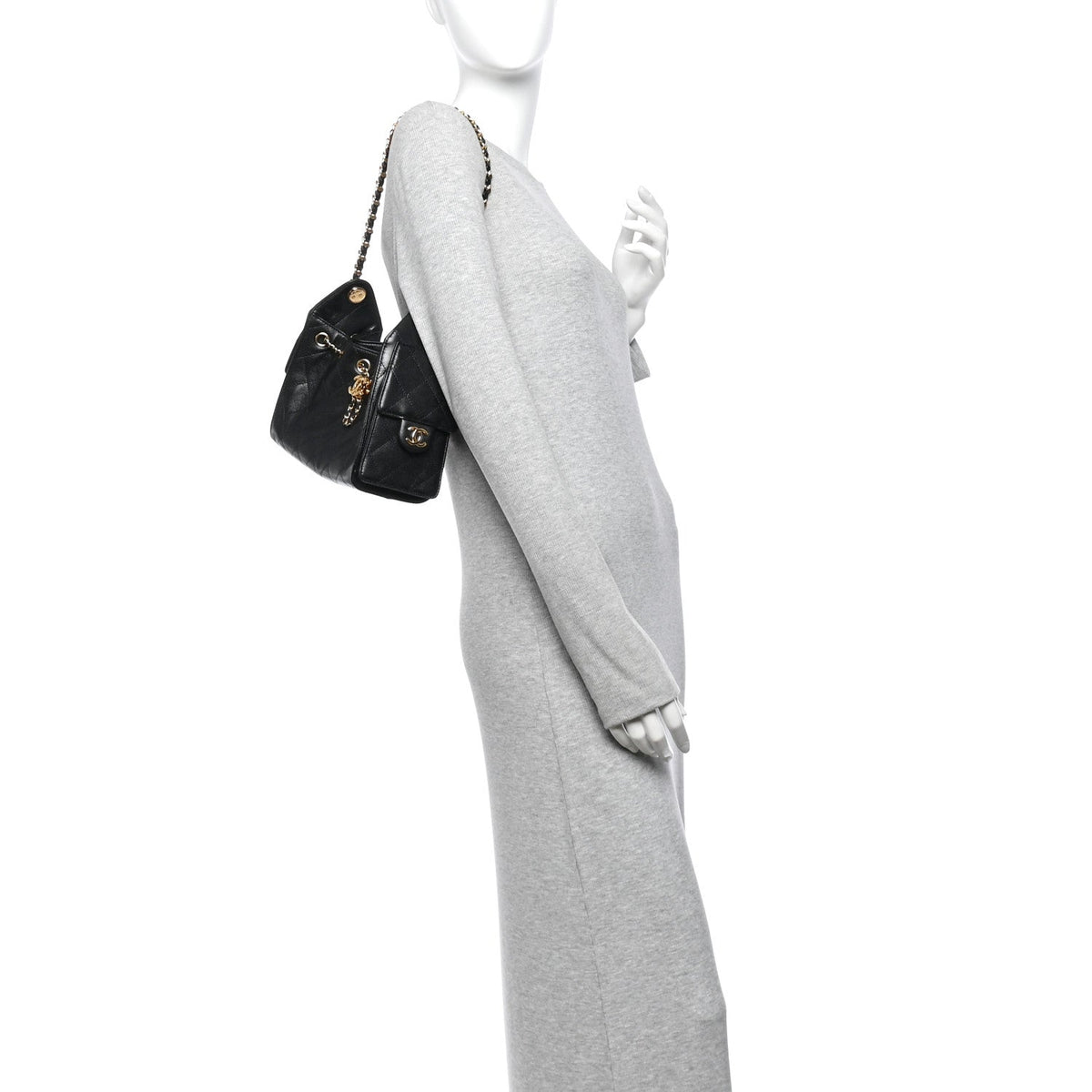 Caviar Quilted Mini Chanel 25 Handbag Black
