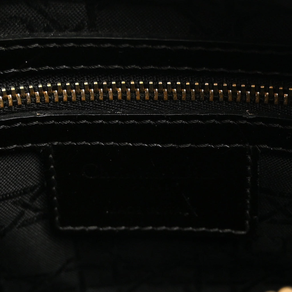 Patent Cannage Medium Lady Dior Black